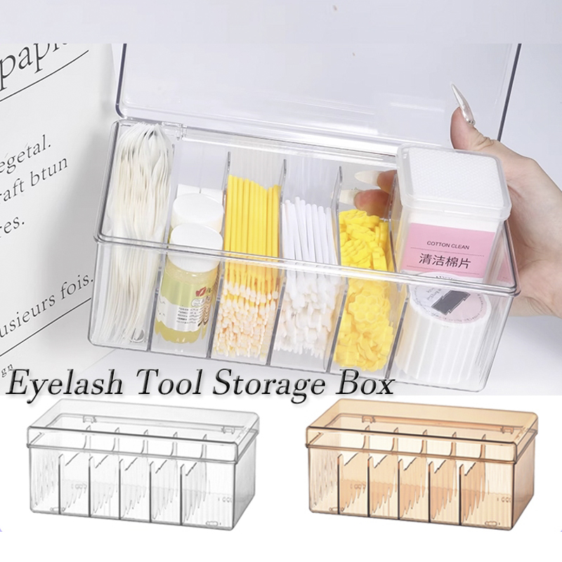 Beauty Makeup Supply - まつげエクステ用の透明な収納ボックス,美容アクセサリー,綿棒,ディスプレイラック,接ぎ木用