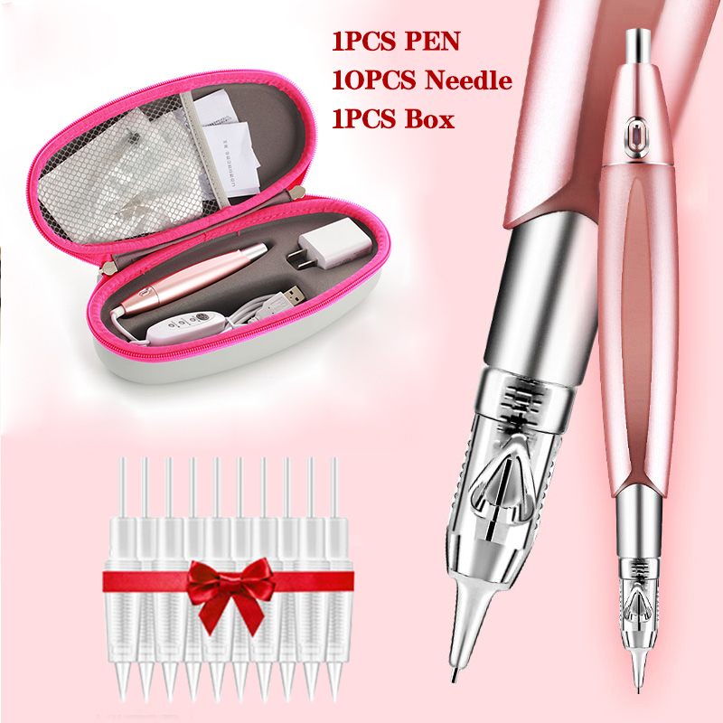 Beauty Makeup Supply - プリンセスマイクロブレードチャーム,アートメイク,眉毛,唇,デジタルペン,美容用品,10本の針