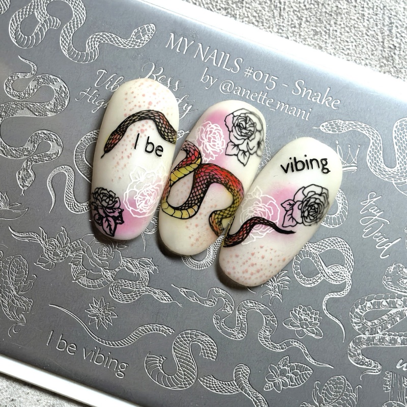 Nail Art Stamping Kit - Xmq-ネイルアートスタンプ、ネイルアート、スネーク、水関連