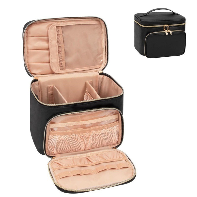 Beauty Makeup Bag - 大型防水メイクアップバッグ 携帯用大型化粧品トラベルバッグ 防水PU屋外旅行用メイクアップバッグ