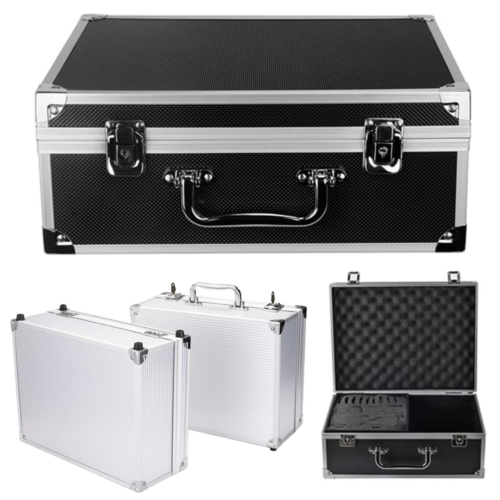 Beauty Makeup Box Set - 大型タトゥーキットケースボックス アルミ製タトゥーマシンケース メイクアップキャリーボックス 2色展開 収納キャリーケース タトゥーアクセサリー用