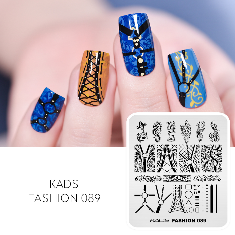 Nail Art Stamping Kit - ネイルエンディングプレートシステム,ポリッシャー付き装飾,プレス,指,テンプレート,マニキュアツール,ファッション,1個