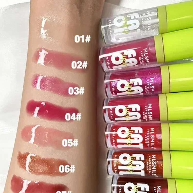 Lip Gloss Plumping - 1個入り 保湿リップオイル クリアリップグロス ベタつかないセクシーなぷるぷるリップグロス 口紅 ファッションクリスタルゼリーメイクアップ