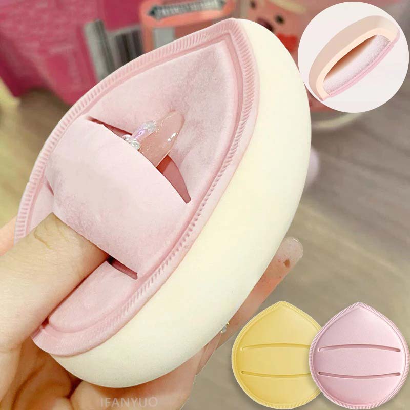 Beauty Makeup Blender - 超厚手の綿製メイクパフ ソフト水滴型コスメティックパフ エアクッション ウェット＆ドライ両用 コンシーラーファンデーションメイクスポンジツール