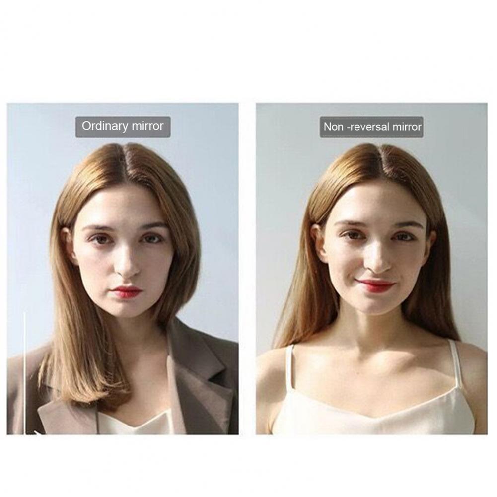Beauty Makeup Images - 2025年型 非反転ミラー精密リアル画像バニティメイクアップミラー 非拡大鏡卓上リアル反射ビューティーミラー