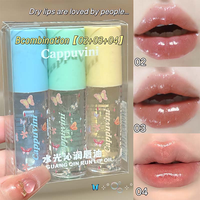 Lip Gloss Plumping - 保湿ウォーターライトリップグロス シマー透明ジェリーミラーリップグレイズ クリスタルクリア ハイドレーティングプランピングリップグロス メイクアップ