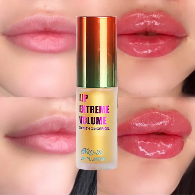 Lip Gloss Plumping - リッププランパーオイルセラムインスタント長期持続ボリュームアップエッセンスオイル修復リップ小じわ弾力性を高めるセクシーなリップクリーム新