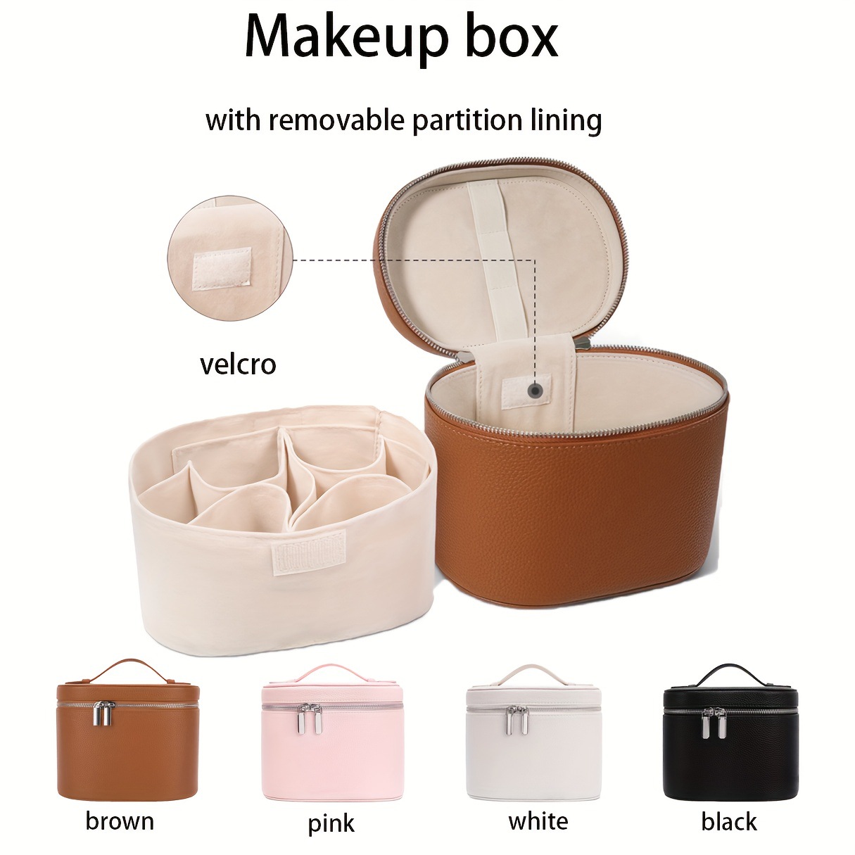 Beauty Makeup Bag - 大容量 PU レザー化粧バッグポータブル化粧ボックス女性女の子旅行トイレタリー化粧品オーガナイザー