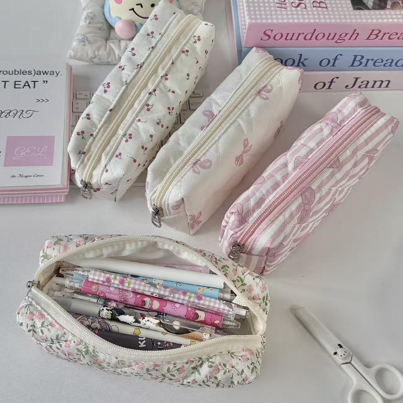 新作・かわいい蝶結び桜柄ペンシルケース 大容量収納バッグ 多 - Beauty Makeup Box Set のレビューと価格