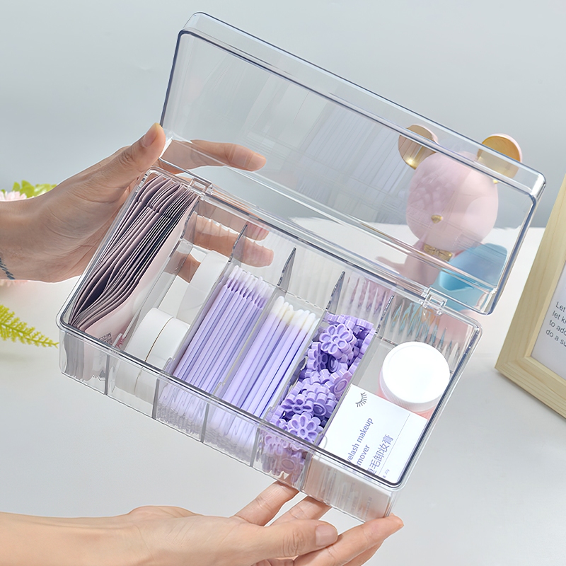 まつげエクステ用の透明な収納ボックス,美容アクセサリー,綿棒 - Beauty Makeup Supply のレビューと価格