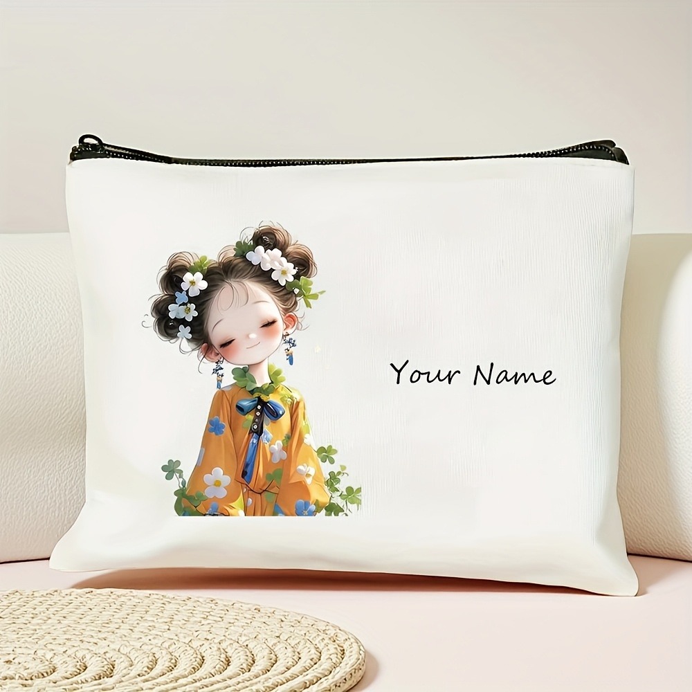 韓国風アニメガール化粧バッグカスタム名/テキストビューティー - Beauty Makeup Bag のレビューと価格