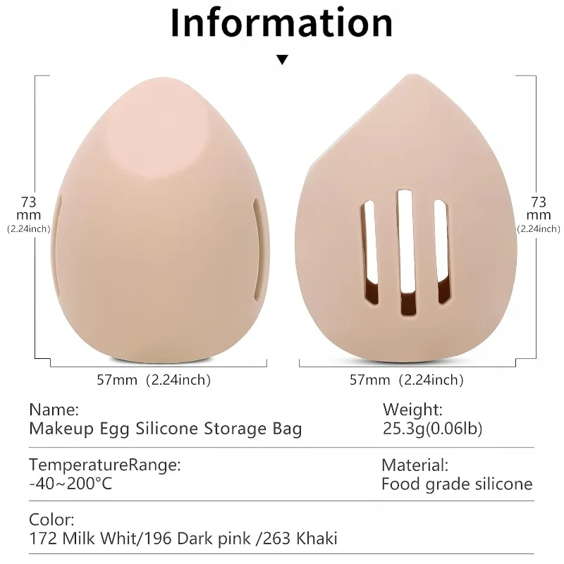 美容卵用シリコン収納バッグ,通気性と防塵性,メイクアップスポ - Beauty Makeup Egg のレビューと価格
