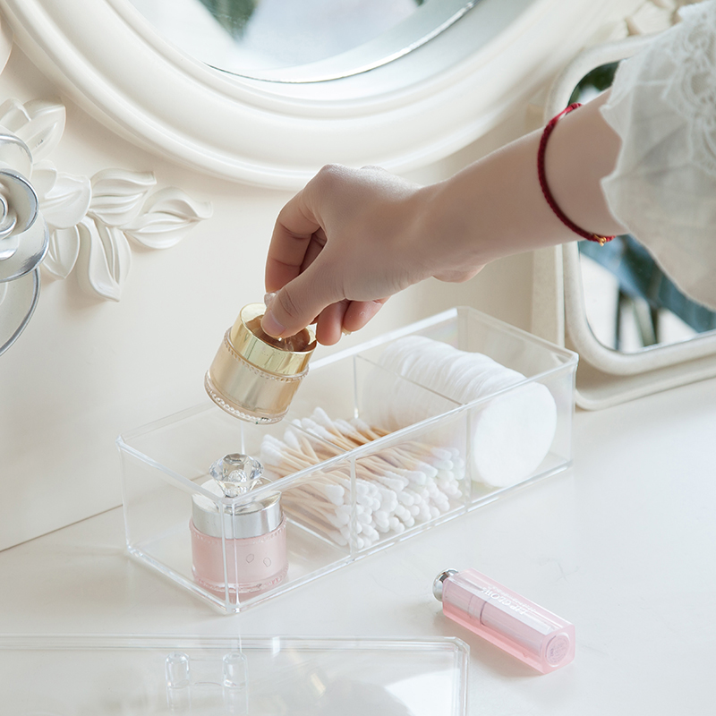 透明化粧品収納ボックスメイクアップオーガナイザー三色綿棒コッ - Beauty Makeup Tool Collection のレビューと価格