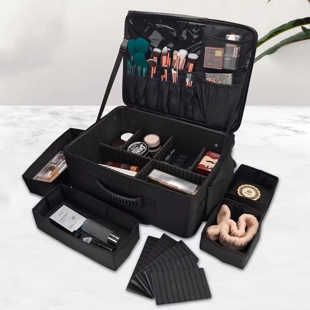 プロ用理髪トロリーケース 大型収納ビューティーボックス キャ - Beauty Makeup Box Set のレビューと価格
