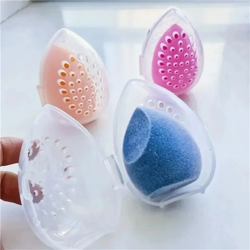 プラスチック製の空の収納ボックス,スポンジ,化粧品のパフを整 - Beauty Makeup Egg のレビューと価格