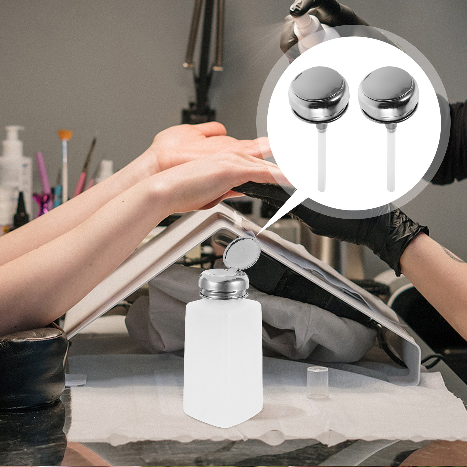 5 個のステンレス鋼アルミニウムプッシュダウンポンプボトルキ - Beauty Makeup Supply のレビューと価格