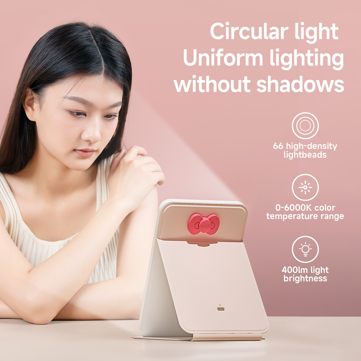 DOCO-タッチスクリーン付きポータブルLEDバニティミラー - Beauty Lab Makeup のレビューと価格