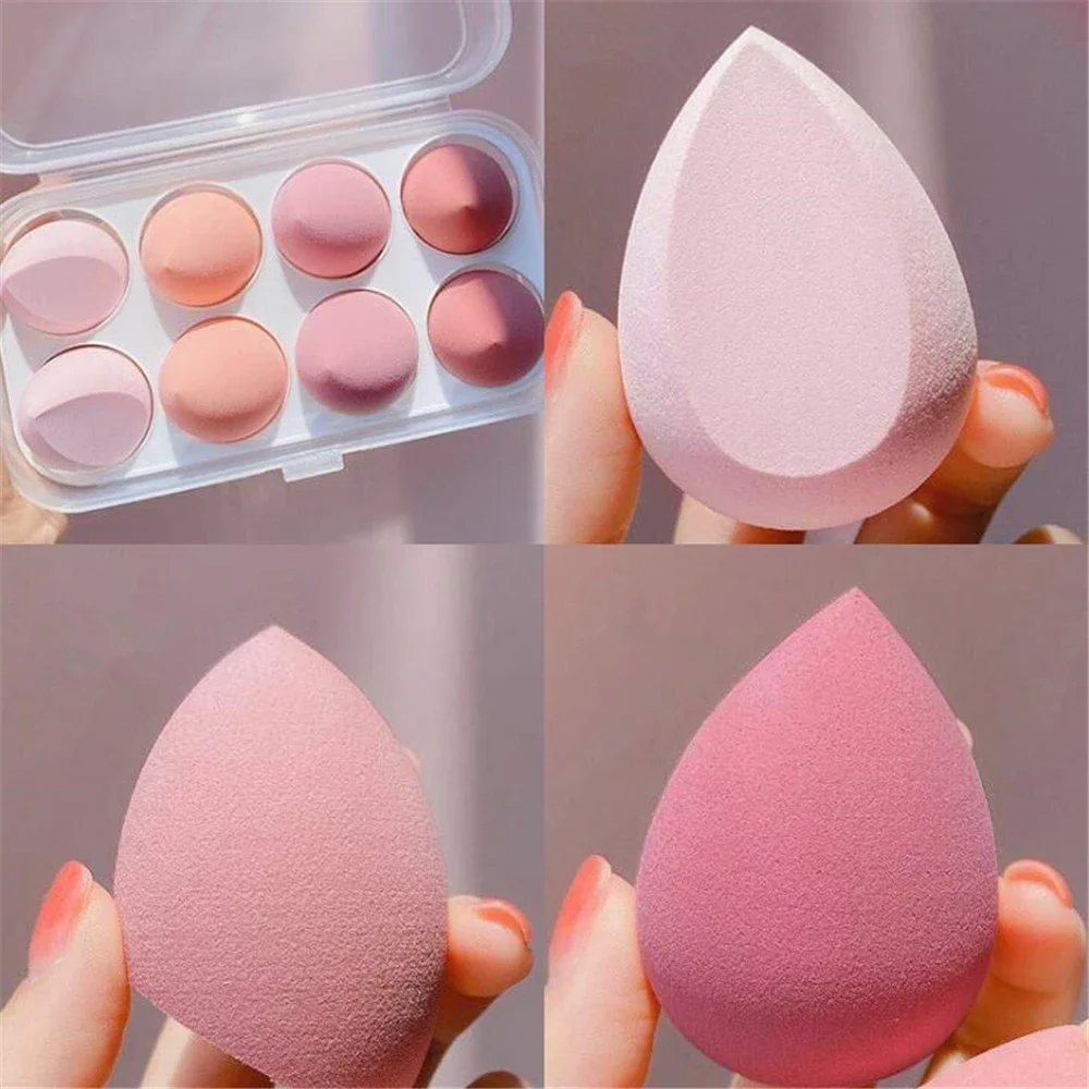 4/8 個メイクアップスポンジブレンダー美容卵化粧パフソフト - Beauty Makeup Egg のレビューと価格