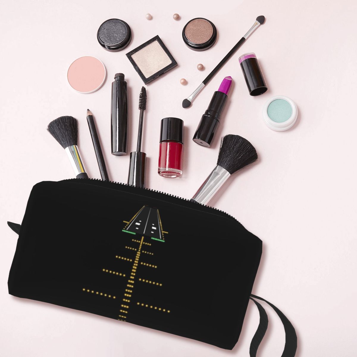 滑走路ナイトビュー航空空港ライトメイクアップバッグ化粧品オー - Beauty Runway Makeup のレビューと価格