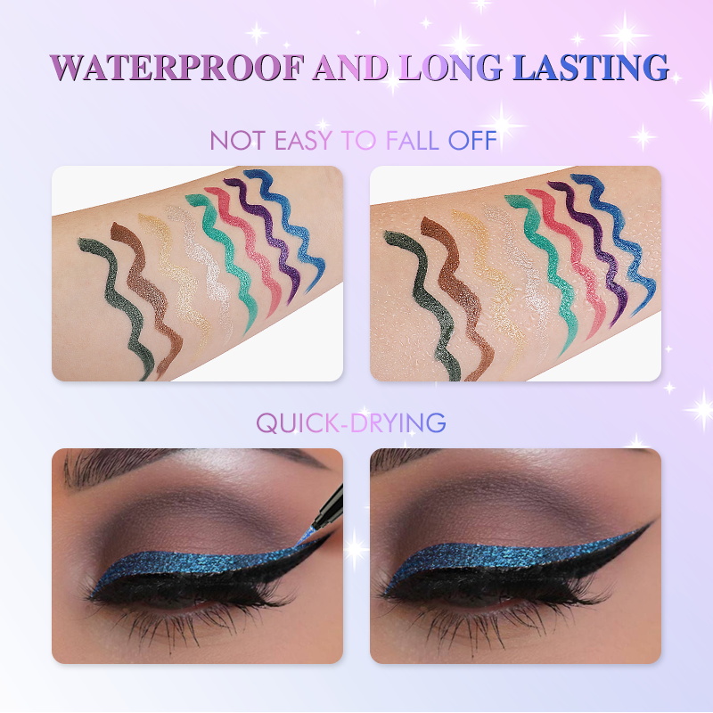 画像-キラキラアイライナーのセット,長持ち,耐久性,アイメイ - Beauty Makeup Images のレビューと価格