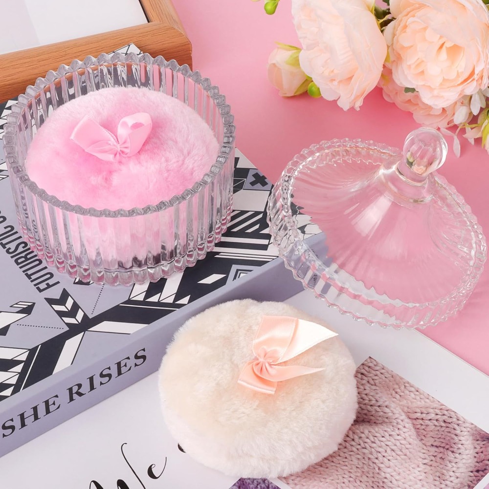 ガラス製収納ボックス付きパウダーパフ メイクアップオーガナイ - Beauty Makeup Tool Collection のレビューと価格
