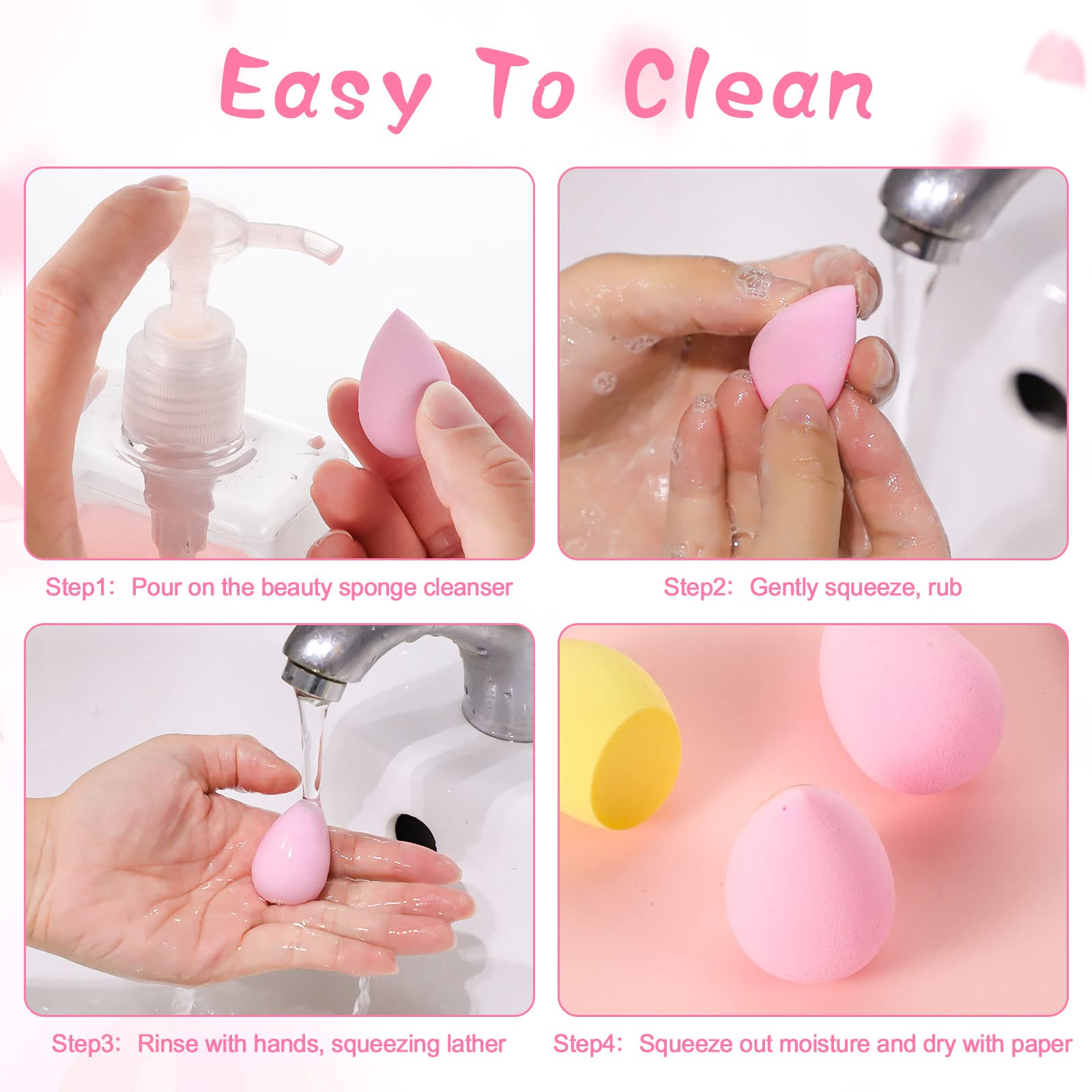 15個のメイクアップスポンジセット、美容スポンジブレンダーミ - Beauty Makeup Blender のレビューと価格