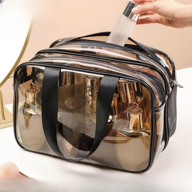 1 ピース二層大容量化粧品オーガナイザーポータブルトラベルウ - Beauty Makeup Tool Collection のレビューと価格