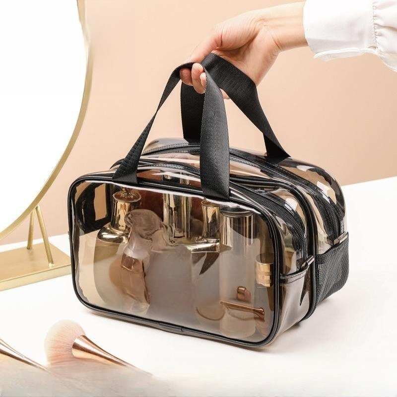 1 ピース二層大容量化粧品オーガナイザーポータブルトラベルウ - Beauty Makeup Tool Collection のレビューと価格