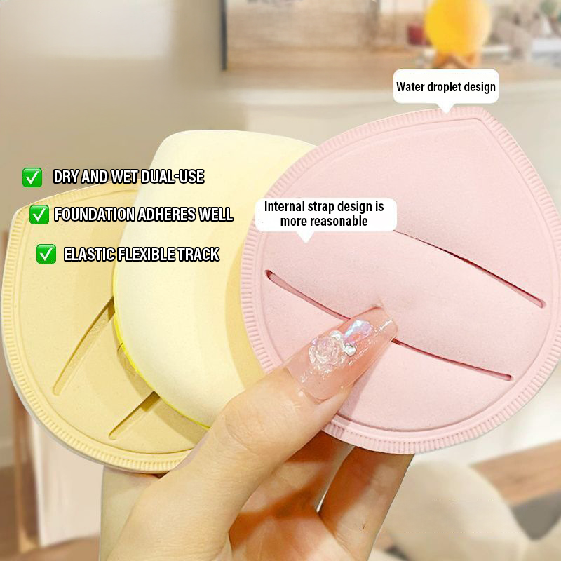 超厚手の綿製メイクパフ ソフト水滴型コスメティックパフ エア - Beauty Makeup Blender のレビューと価格