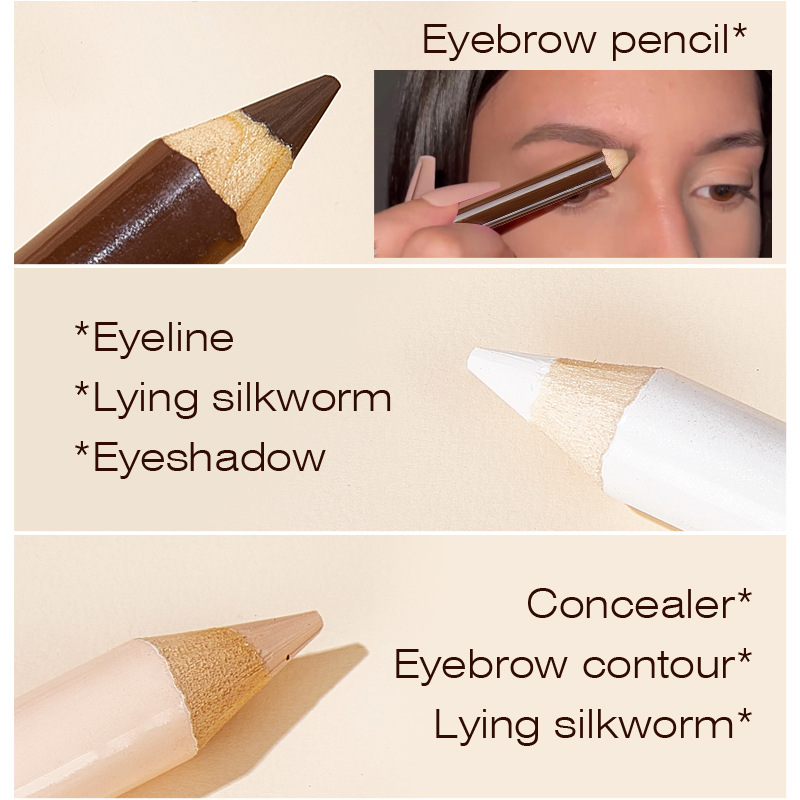 3 個の木製アイシャドウライナー輪郭コンシーラーペンシルセッ - Beauty Makeup Supply のレビューと価格