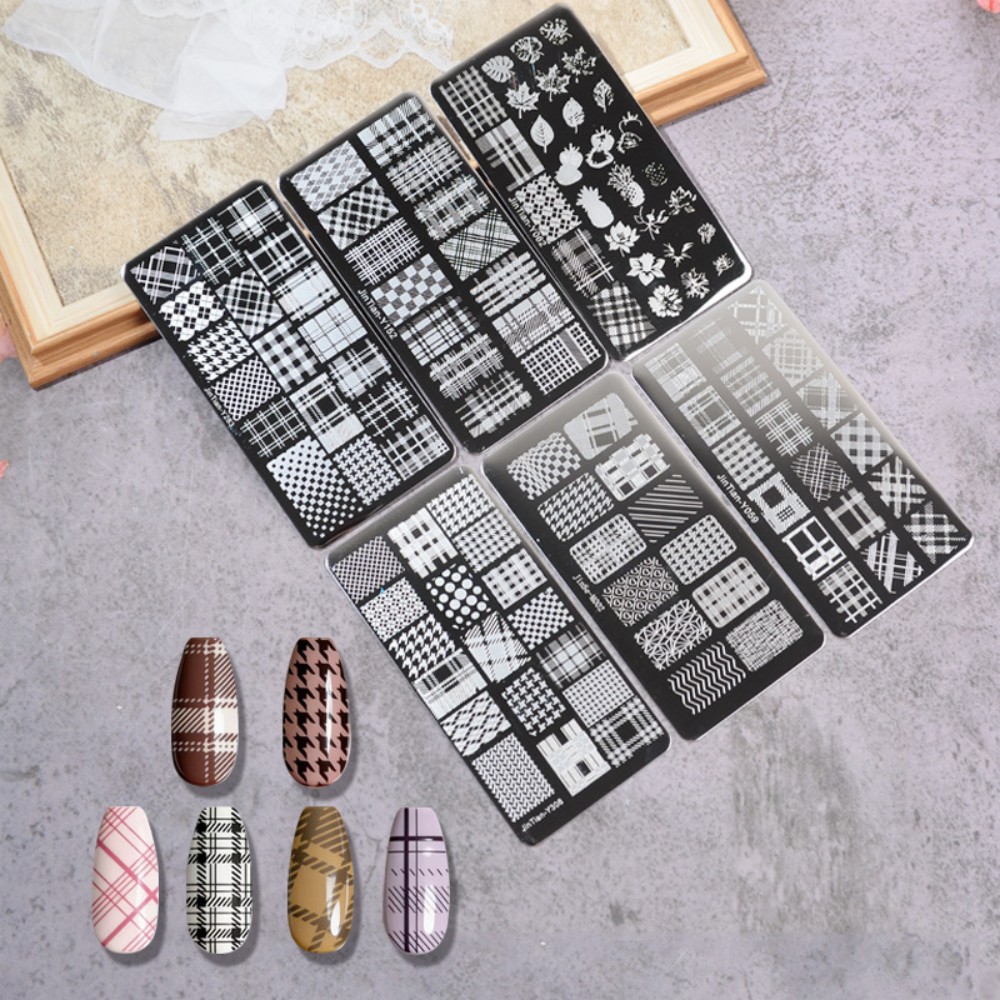 様々な形のネイルアートスタンピングプレート転写印刷テンプレー - Nail Art Stamping Kit のレビューと価格