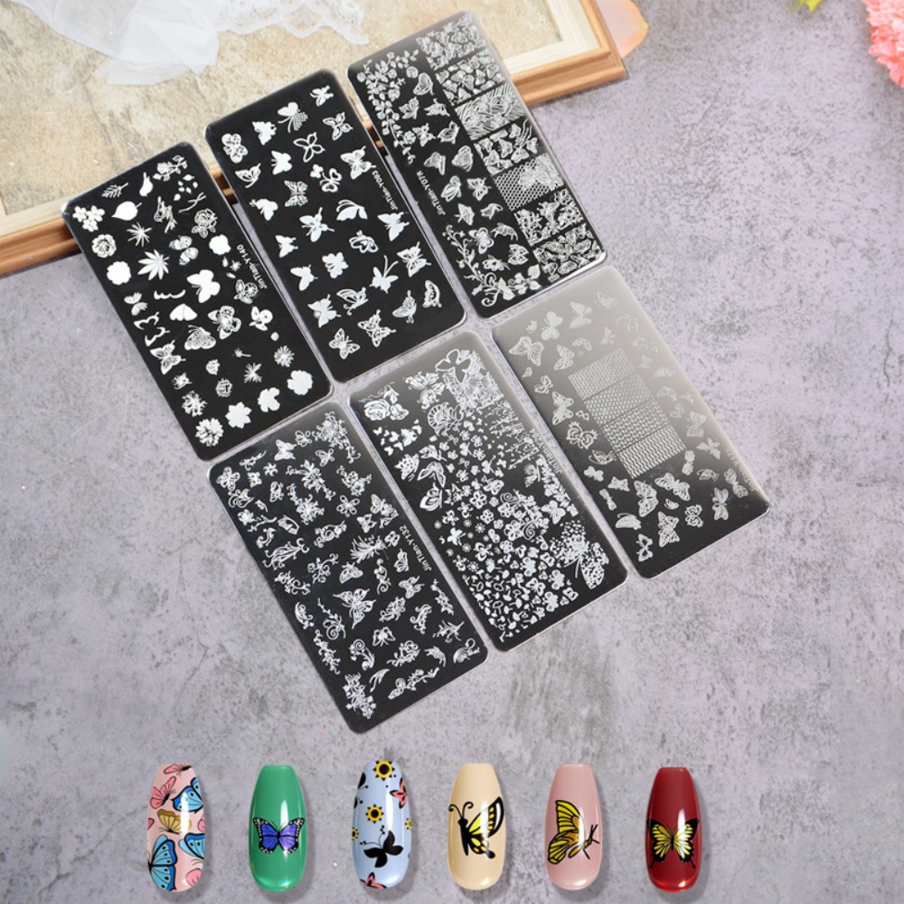様々な形のネイルアートスタンピングプレート転写印刷テンプレー - Nail Art Stamping Kit のレビューと価格