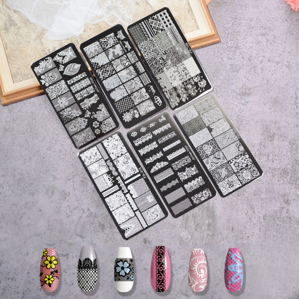 様々な形のネイルアートスタンピングプレート転写印刷テンプレー - Nail Art Stamping Kit のレビューと価格