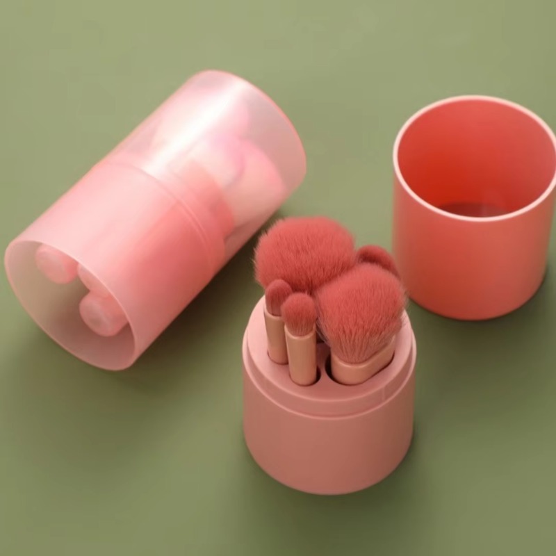 5 ピース/セットメイクブラシボックスセット女性用パウダーフ - Beauty Makeup Tool Collection のレビューと価格