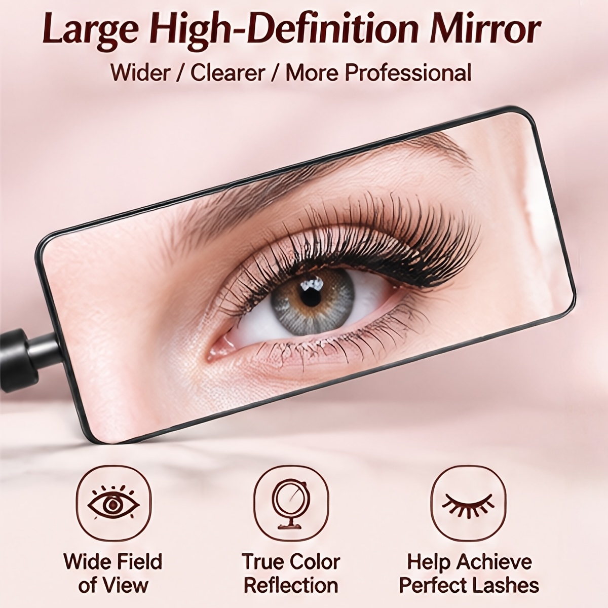 3個入りプロ用まつげエクステンションミラーセット HD広視野 - Beauty Makeup Supply のレビューと価格