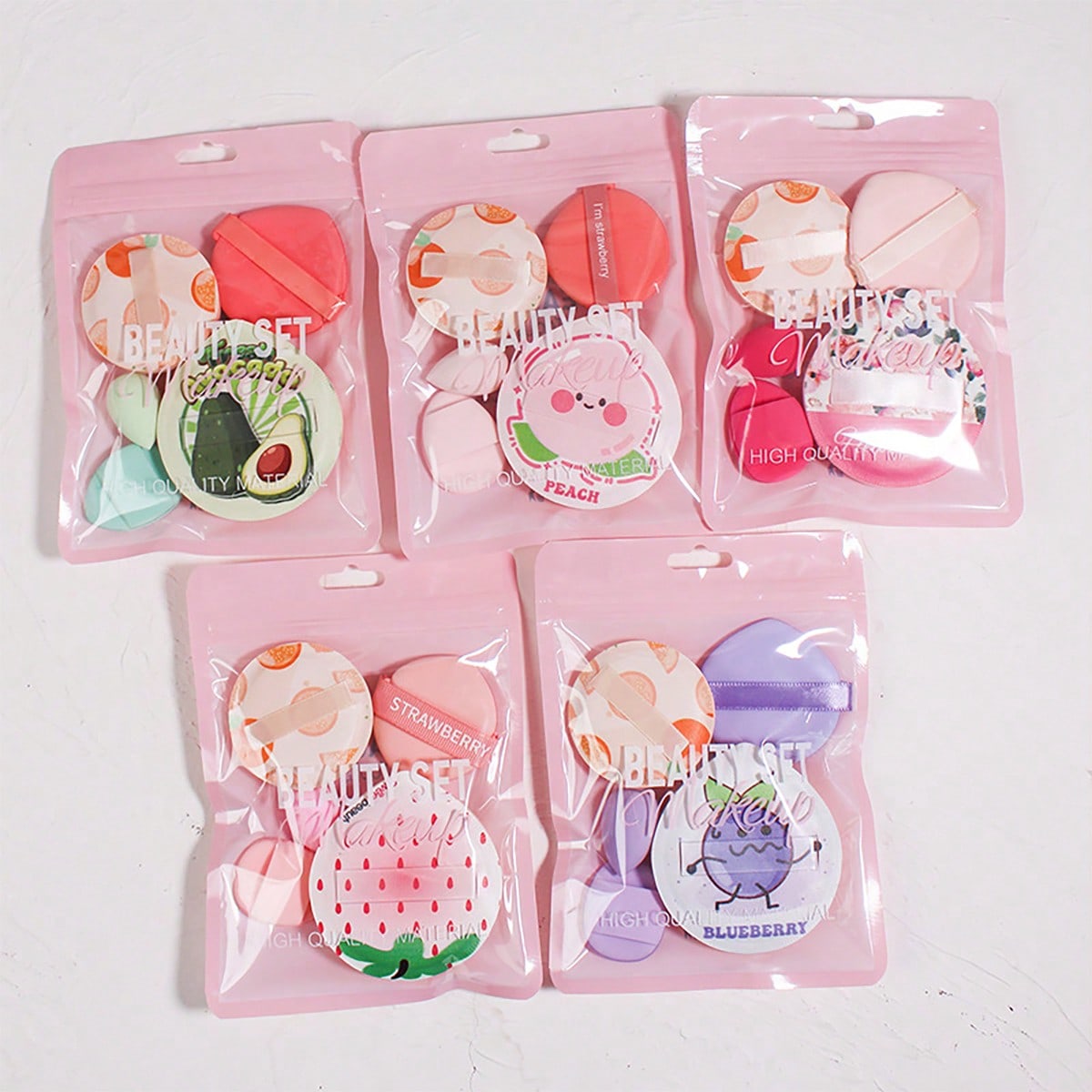 5個入り 厚みのあるマシュマロパウダーブラシ パウダーコンパ - Beauty Makeup Blender のレビューと価格
