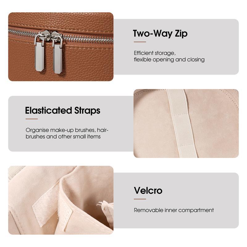 大容量 PU レザー化粧バッグポータブル化粧ボックス女性女の - Beauty Makeup Bag のレビューと価格