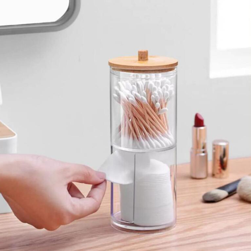 アクリル収納ボックス バスルームジャー メイクアップオーガナ - Beauty Makeup Tool Collection のレビューと価格
