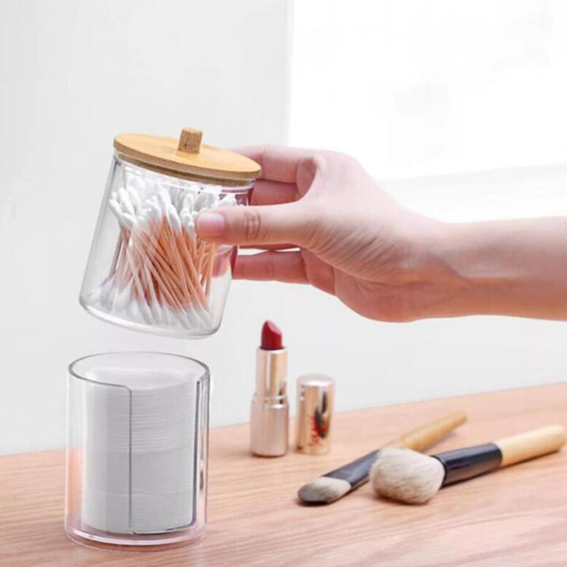 アクリル収納ボックス バスルームジャー メイクアップオーガナ - Beauty Makeup Tool Collection のレビューと価格