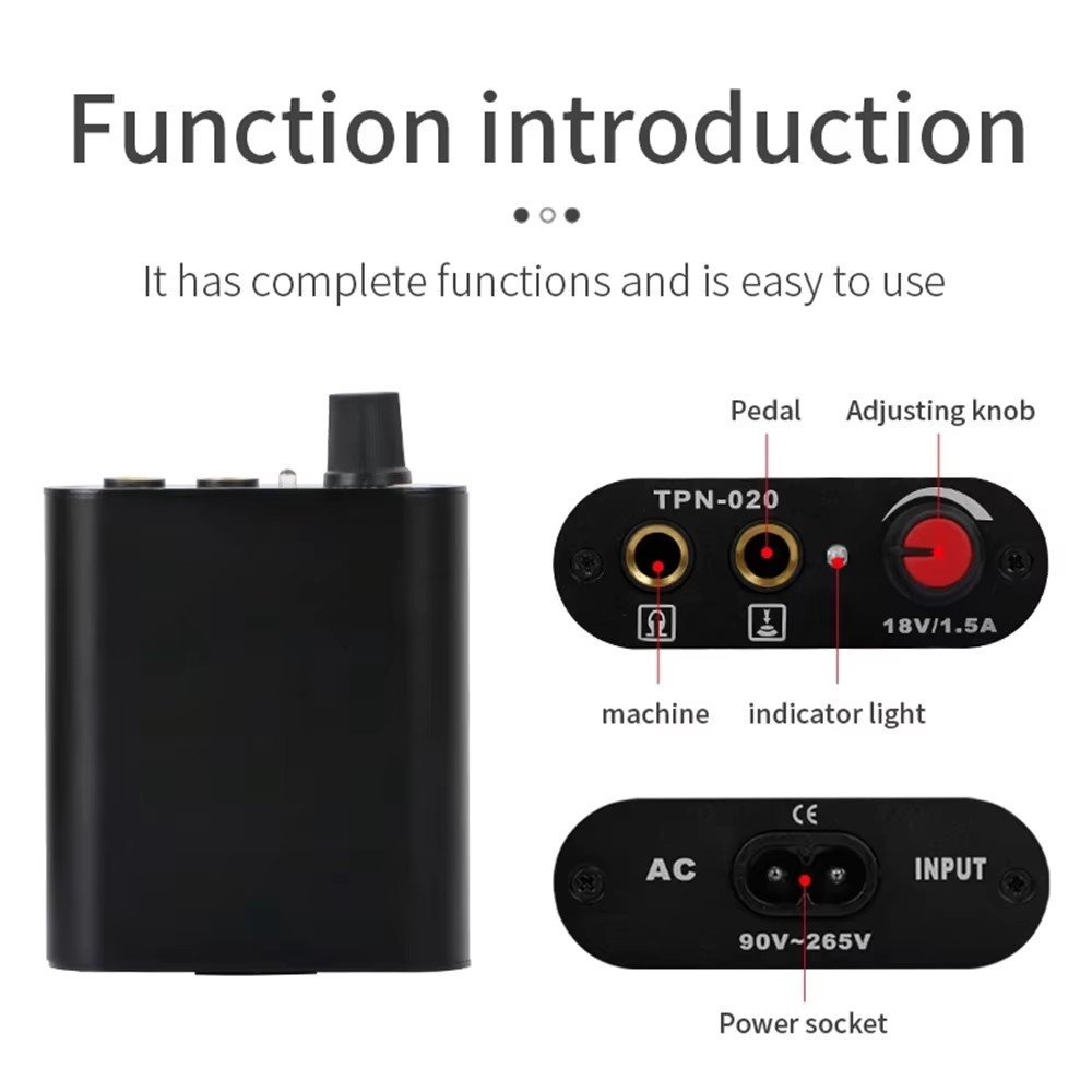 プロフェッショナルタトゥー電源キットフットペダルクリップコー - Beauty Makeup Supply のレビューと価格